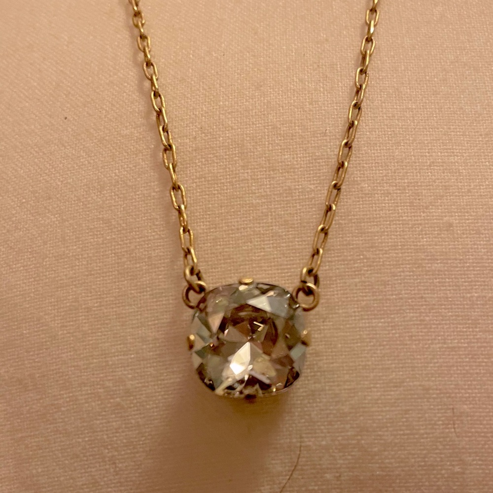 La Vie Parisienne Catherine Popesco minimalist necklace. Swarovski crystals